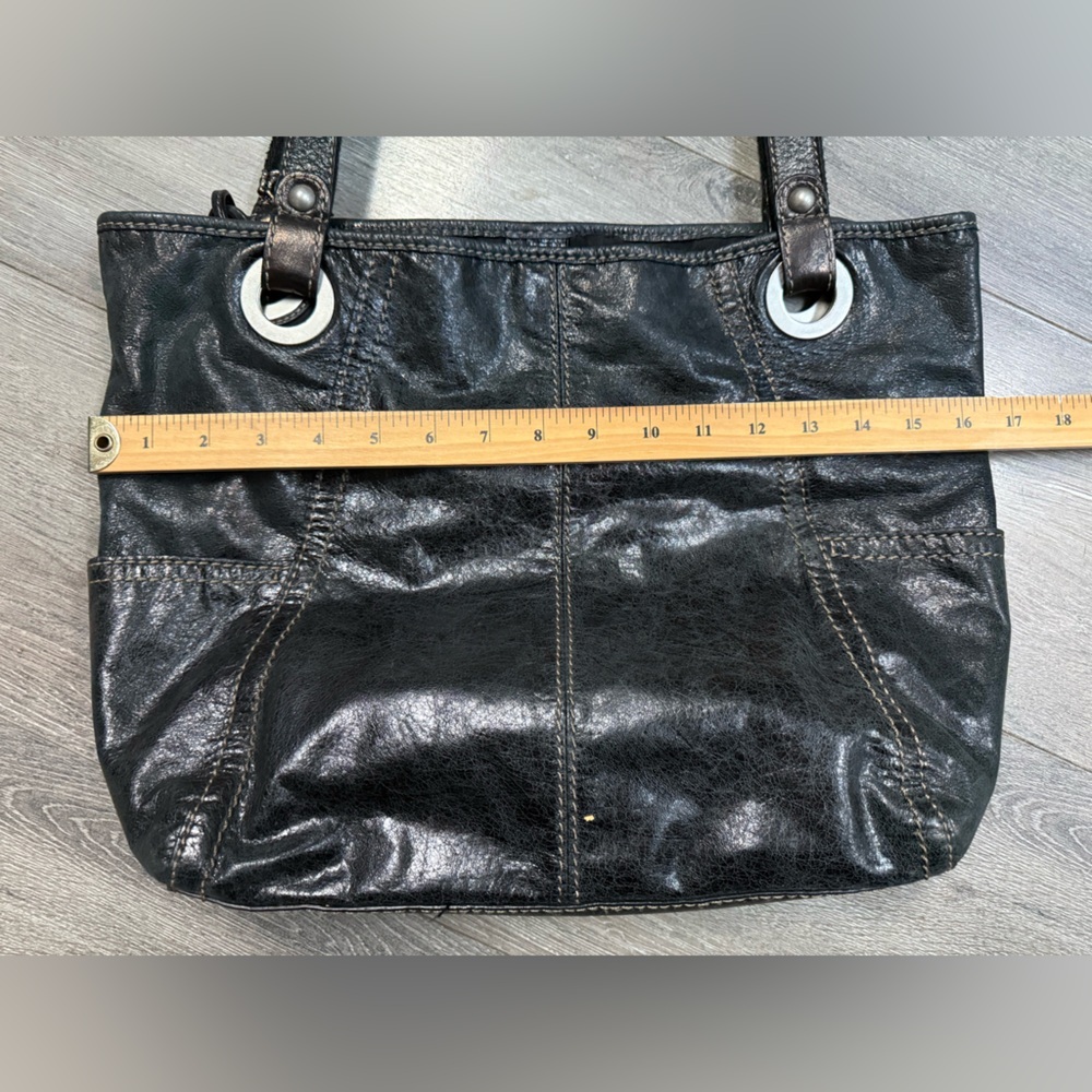 Fossil Black Leather Tote shoulder bag - Picture 13 of 14